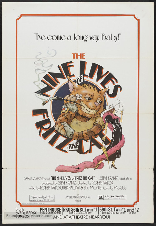 The Nine Lives of Fritz the Cat - Movie Poster