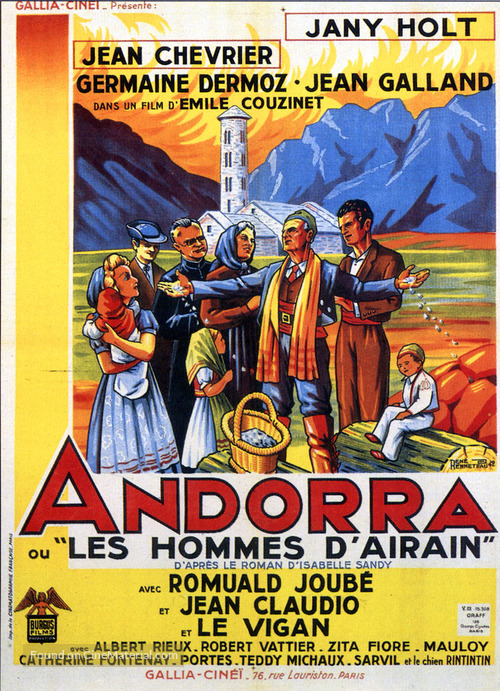 Andorra ou les hommes d&#039;Airain - French Movie Poster