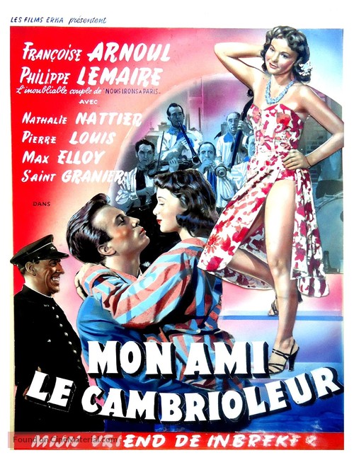 Mon ami le cambrioleur - Belgian Movie Poster