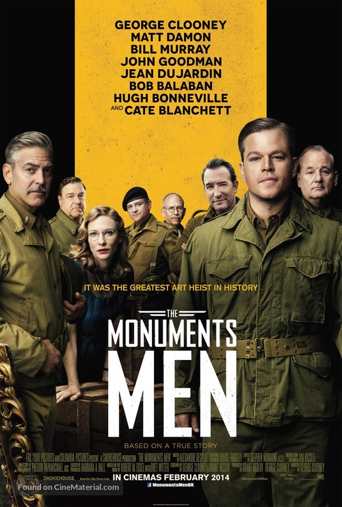 The Monuments Men - British Movie Poster