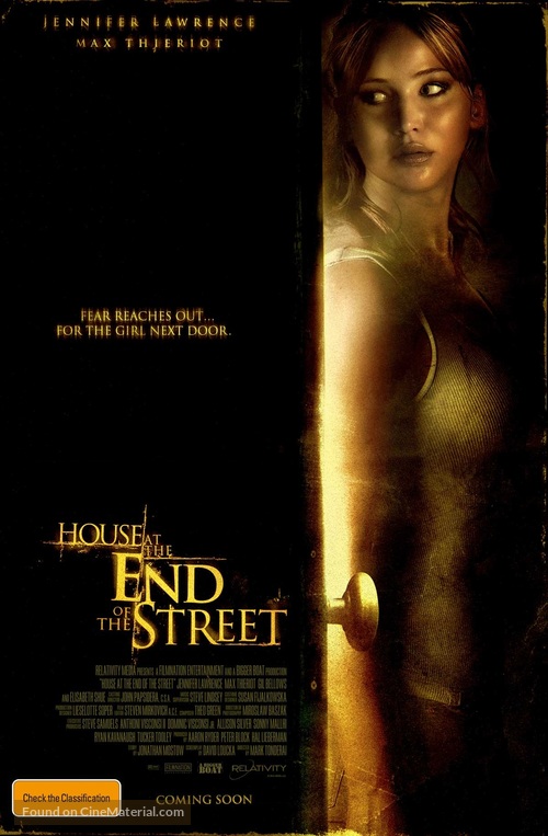 House at the End of the Street - Australian Movie Poster