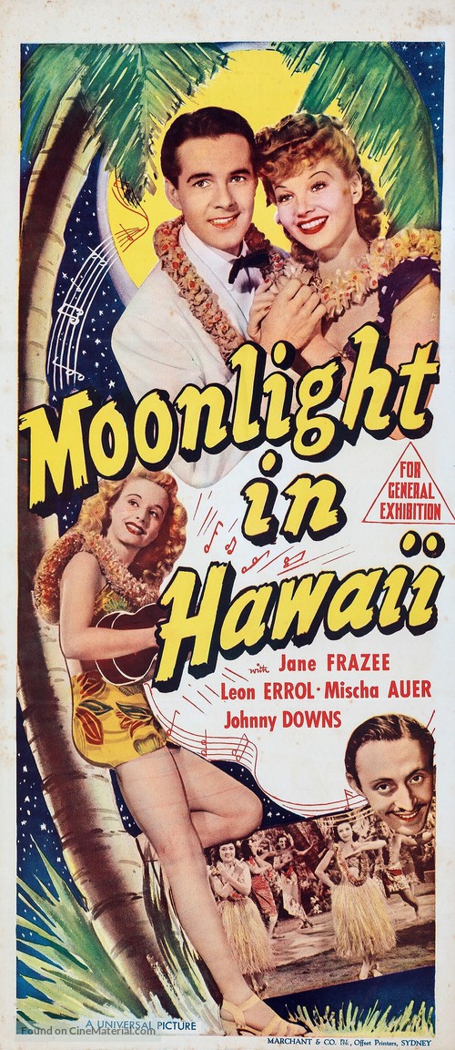 Moonlight in Hawaii - Australian Movie Poster