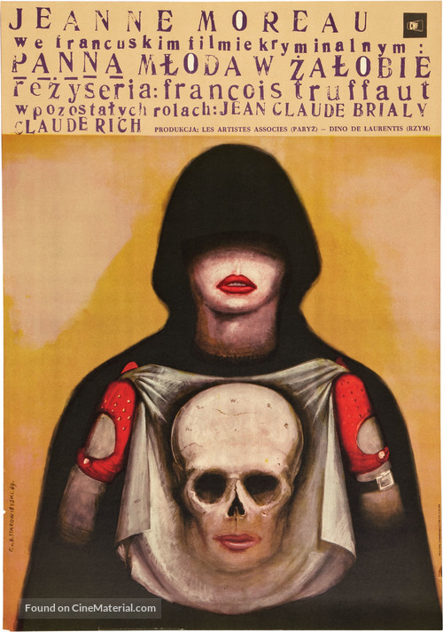 La mari&eacute;e &eacute;tait en noir - Polish Movie Poster