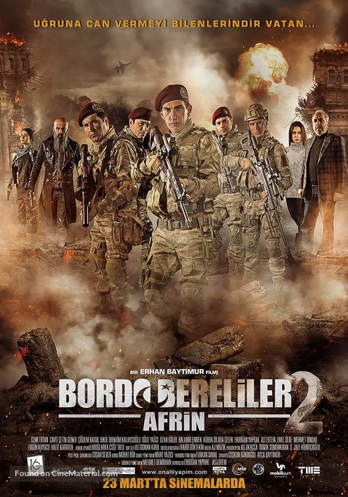Bordo Bereliler Afrin - Turkish Movie Poster