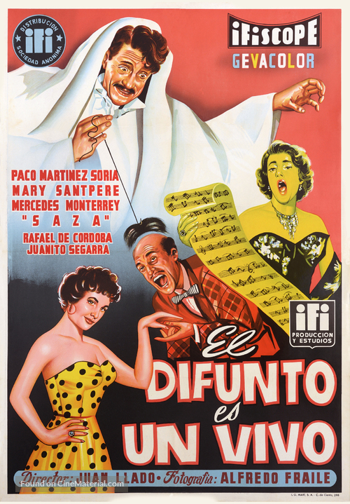 El difunto es un vivo - Spanish Movie Poster