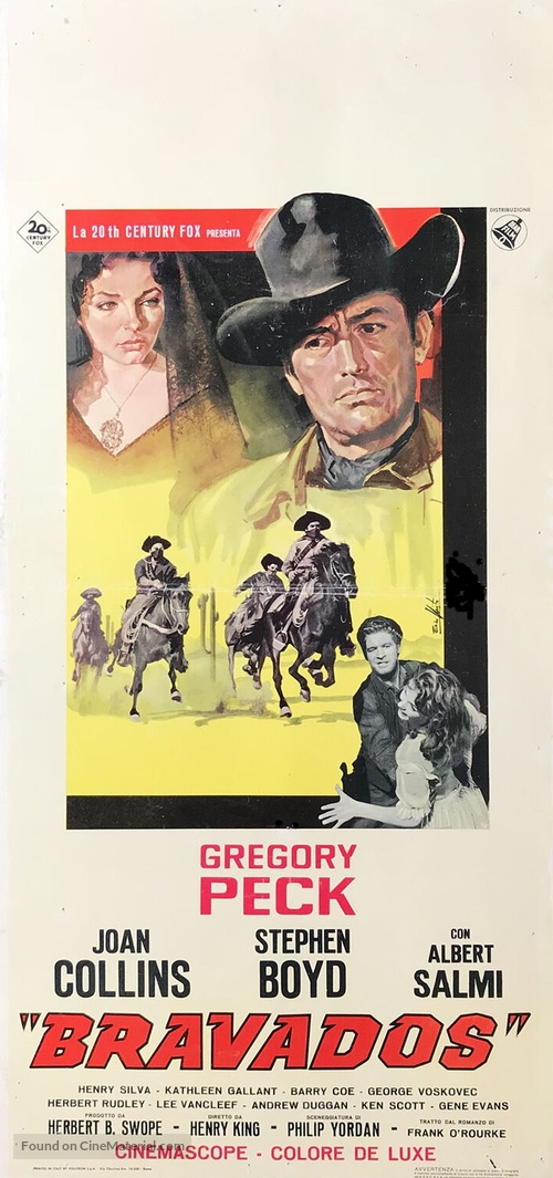 The Bravados - Italian Movie Poster
