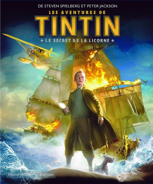 The Adventures of Tintin: The Secret of the Unicorn - French Blu-Ray movie cover