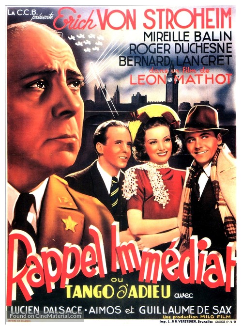 Rappel imm&egrave;diat - Belgian Movie Poster