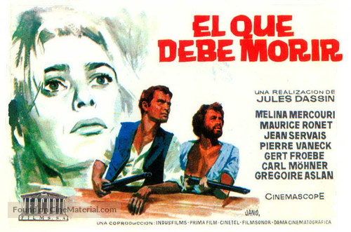 Celui qui doit mourir - Spanish Movie Poster
