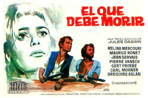 Celui qui doit mourir - Spanish Movie Poster