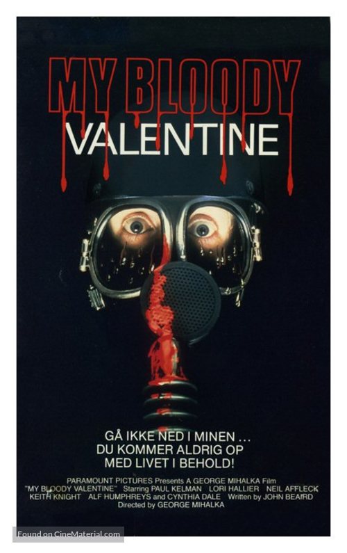 My Bloody Valentine - Danish VHS movie cover