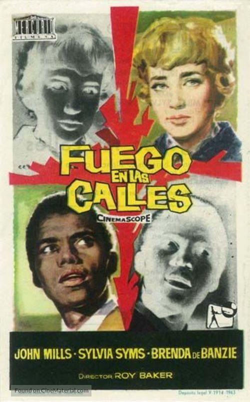 Flame in the Streets - Spanish Movie Poster