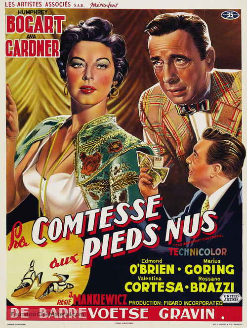 The Barefoot Contessa - Belgian Movie Poster