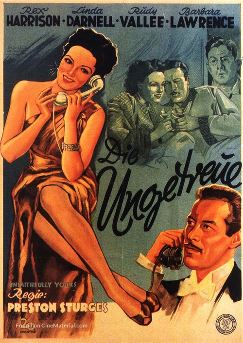 Unfaithfully Yours - German Movie Poster