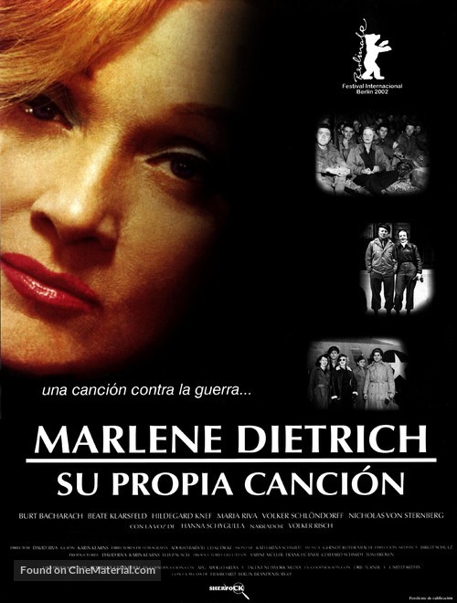 Marlene Dietrich: Her Own Song - Spanish Movie Poster