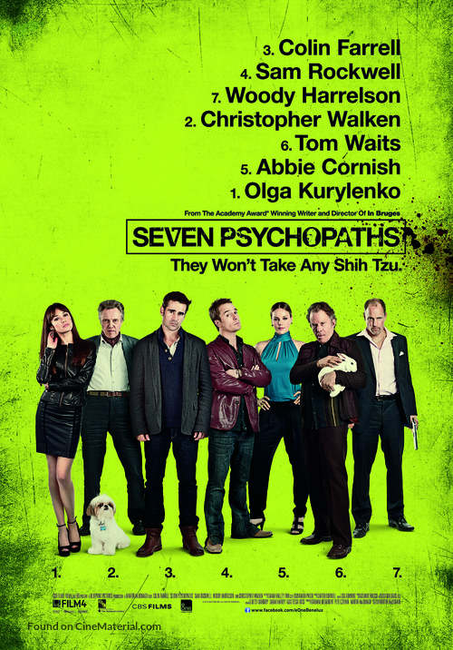 Seven Psychopaths - Dutch Movie Poster