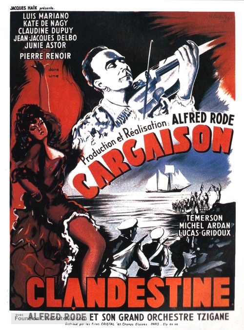 Cargaison clandestine - French Movie Poster