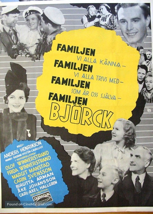 Familjen Bj&ouml;rck - Swedish Movie Poster