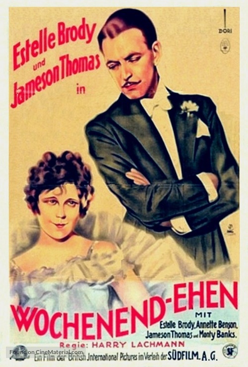 Week-End Wives - German Movie Poster