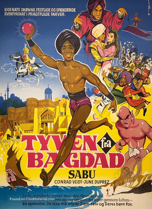 The Thief of Bagdad - Danish Movie Poster