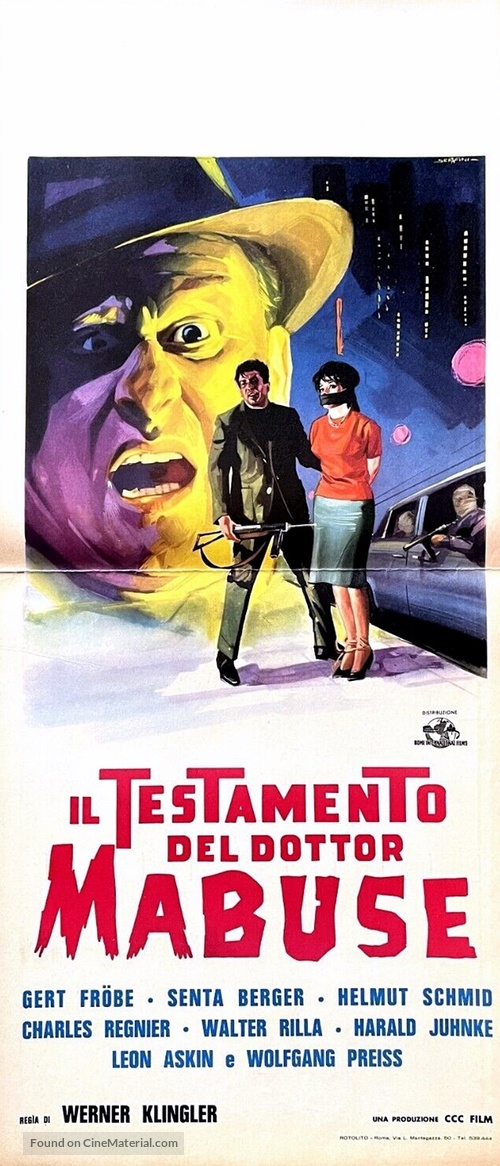Das Testament des Dr. Mabuse - Italian Movie Poster