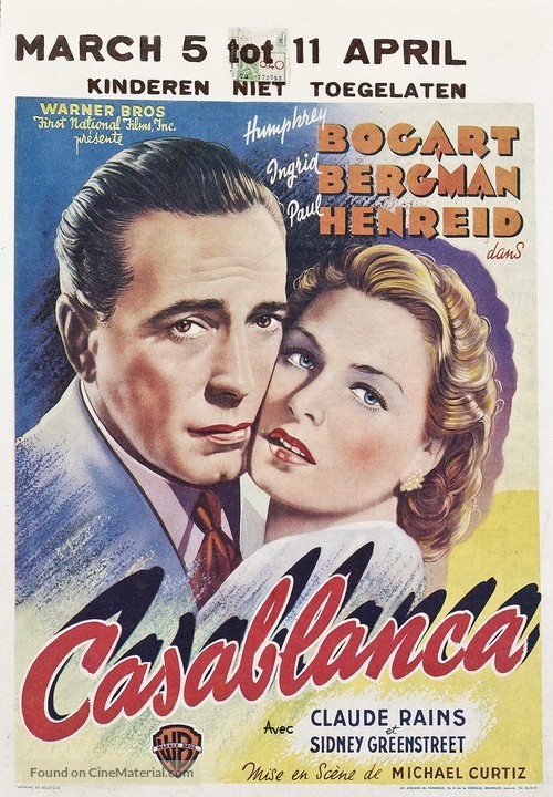 Casablanca - Belgian Movie Poster