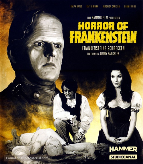 The Horror of Frankenstein - German Blu-Ray movie cover