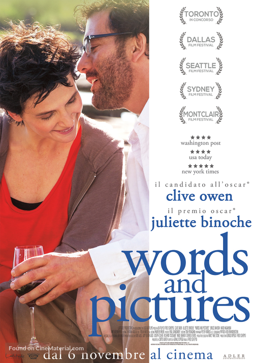 Words and Pictures - Italian Movie Poster