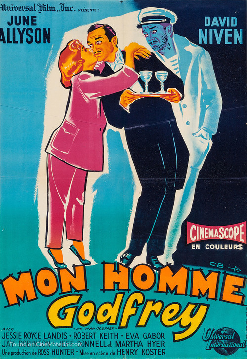 My Man Godfrey - French Movie Poster