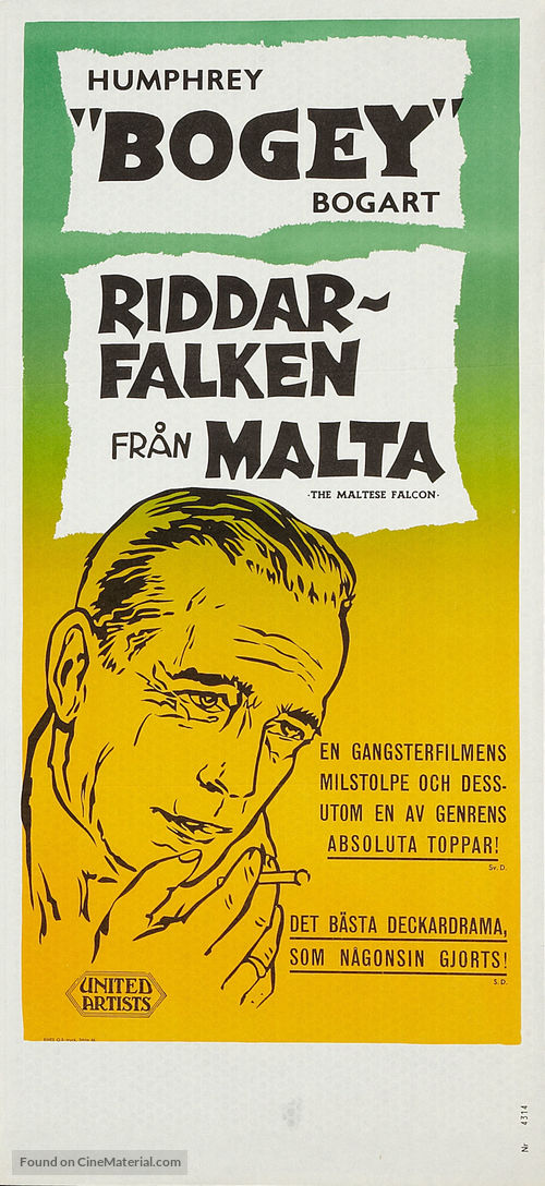 The Maltese Falcon - Swedish Movie Poster