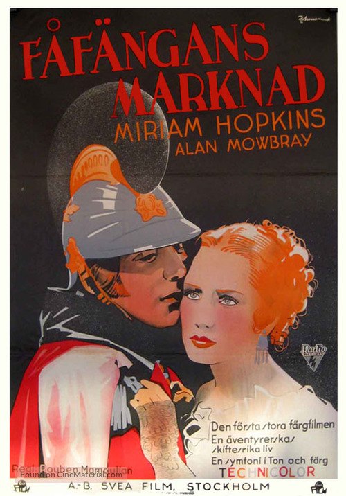 Becky Sharp - Swedish Movie Poster