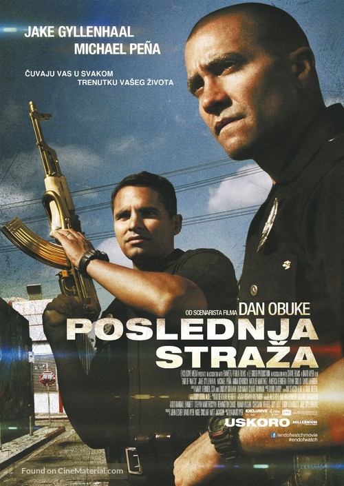 End of Watch - Serbian Movie Poster