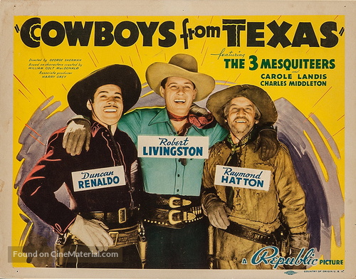 Cowboys from Texas - Movie Poster