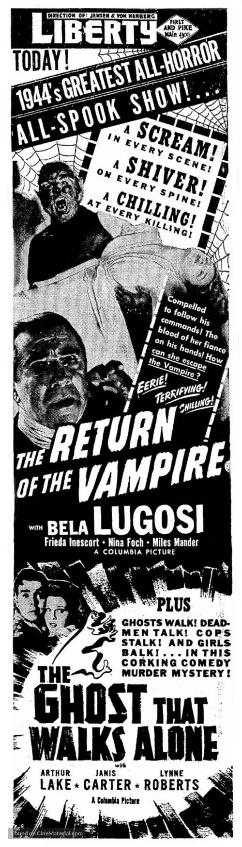 The Return of the Vampire - poster