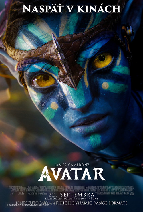 Avatar - Slovak Re-release movie poster