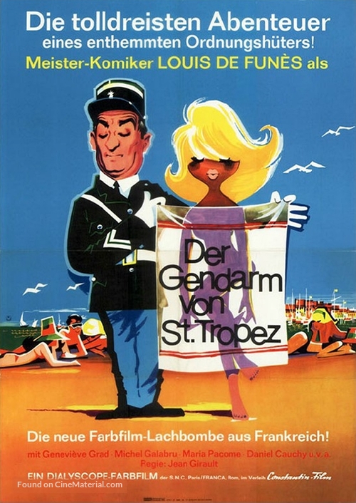 Le gendarme de St. Tropez - German Movie Poster