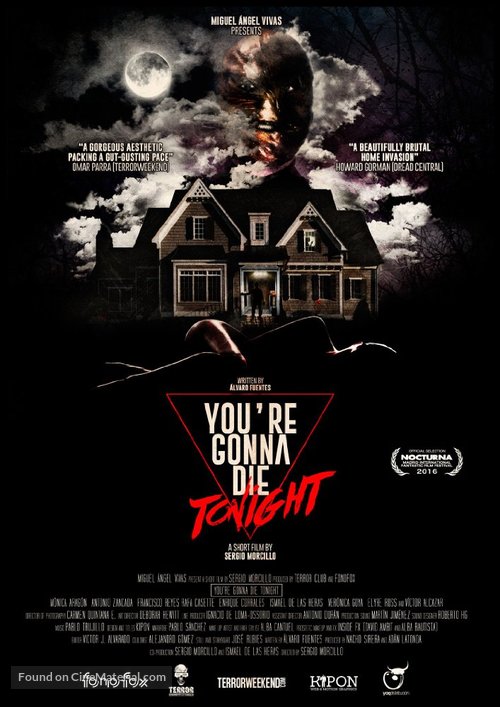 You&#039;re Gonna Die Tonight - Spanish Movie Poster