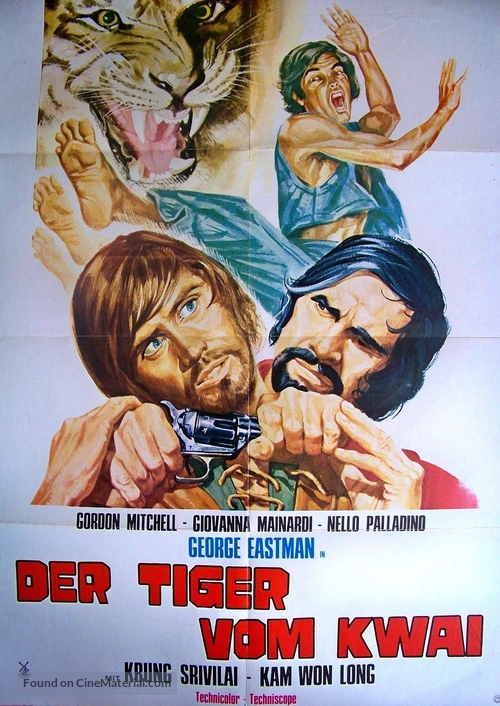 La tigre venuta dal fiume Kwai - German Movie Poster