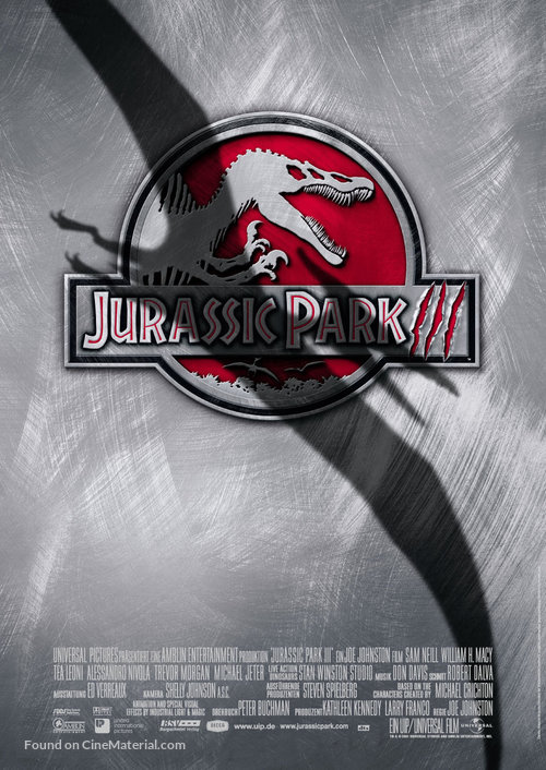 Jurassic Park III - German Movie Poster