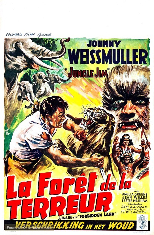 Jungle Jim in the Forbidden Land - Belgian Movie Poster