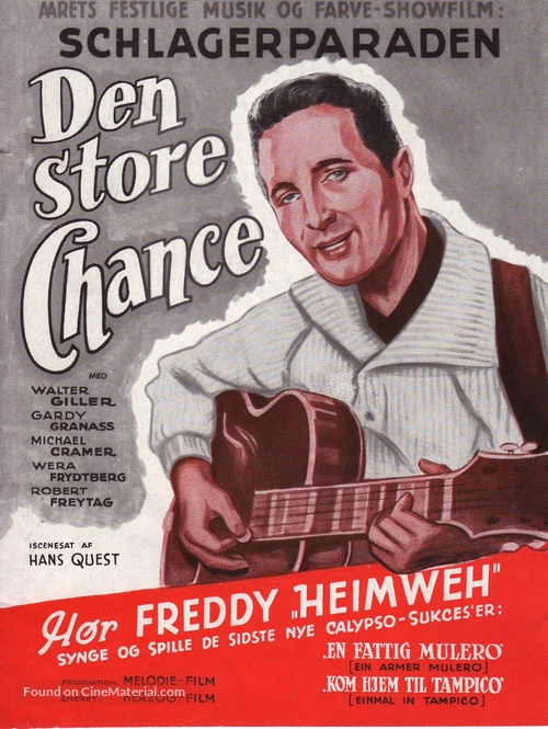 Die grosse Chance - Danish poster