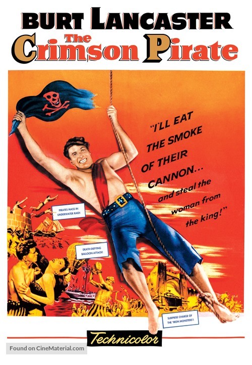 The Crimson Pirate - DVD movie cover