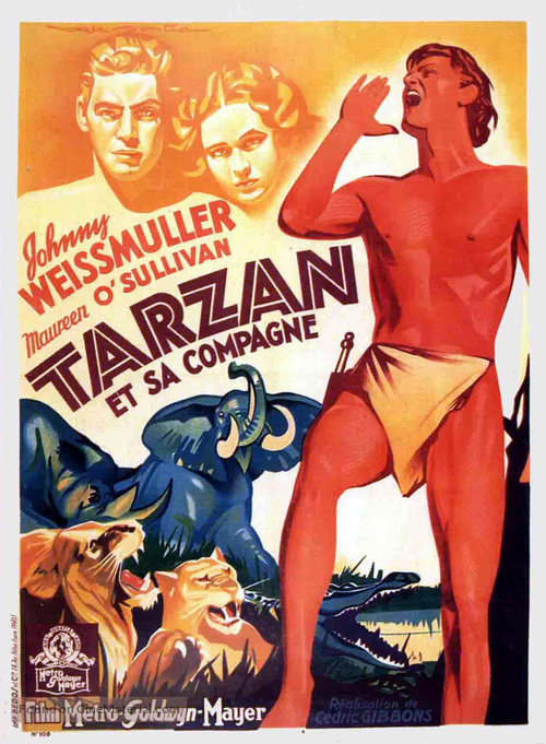 Tarzan and His Mate - French Movie Poster