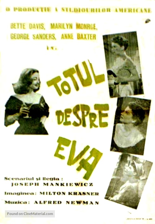 All About Eve - Romanian Movie Poster