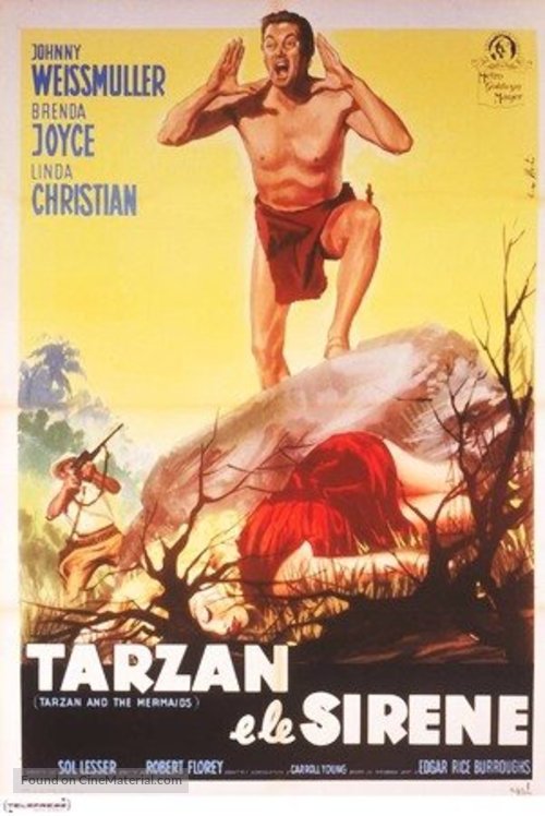 Tarzan and the Mermaids - Italian Movie Poster