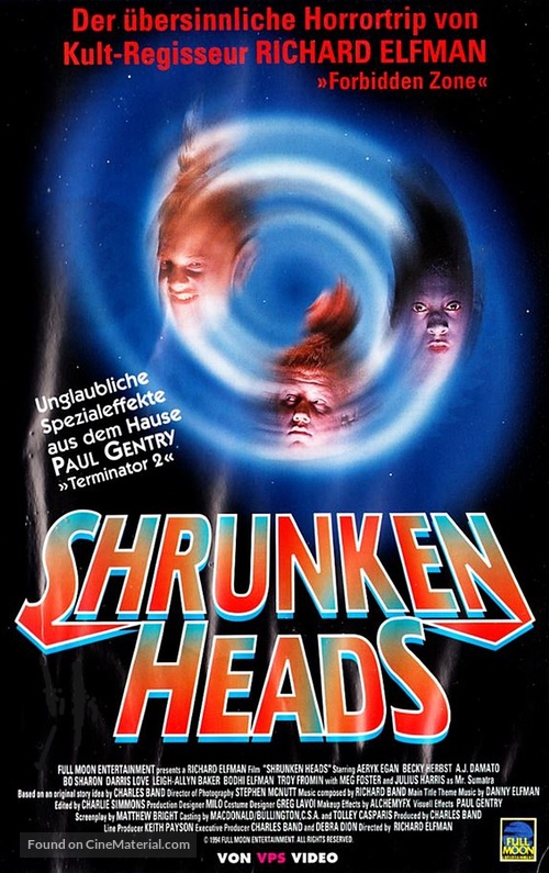 Shrunken Heads - German VHS movie cover