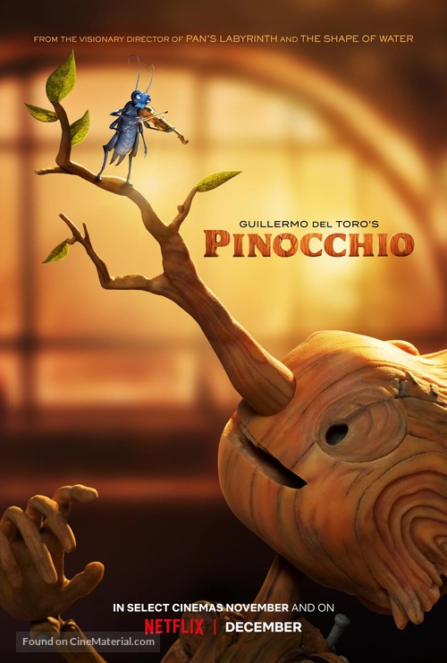Guillermo del Toro&#039;s Pinocchio - British Movie Poster