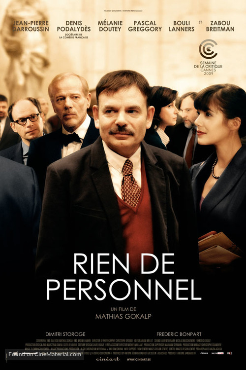 Rien de personnel - Belgian Movie Poster
