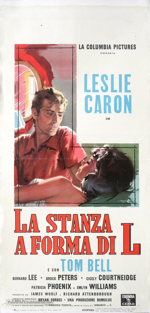 The L-Shaped Room - Italian Movie Poster