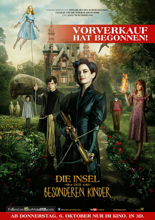 Miss Peregrine&#039;s Home for Peculiar Children - German Movie Poster
